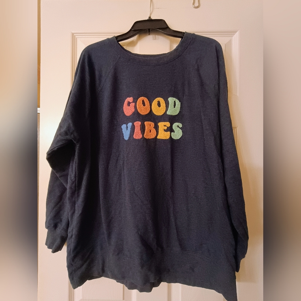 Wildfox Midnight Blue Knit Top Size L